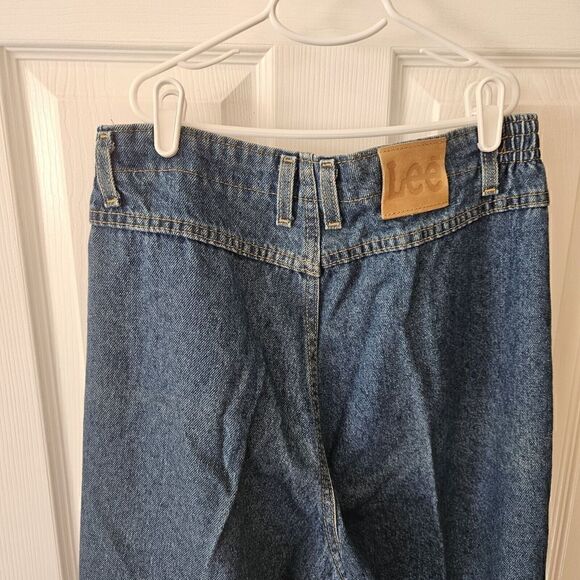 Vintage Lee Jeans Womens Size 12 Blue Tapered Leg High Rise Mom Pleated Denim - Picture 7 of 9